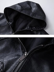 Gilet vintage en cuir pour hommes Gilet classique à fermeture éclair avec capuche Veste sans manches Gilets de qualité supérieure sur mesure de nouveau style - Product Image 4