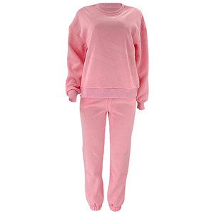 2023 al por mayor logotipo personalizado mujer entrenamiento chándal estilo casual 2 piezas pantalones conjuntos para mujeres invierno sudor Jogging trajes - Product Image 3