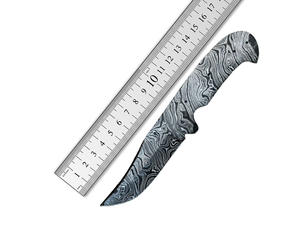 Cuchillo de caza de acero de Damasco personalizable 2024, hoja en blanco fija de alta durabilidad, garantía de 3 años, fabricantes de cuchillos para manualidades DIY - Product Image 6