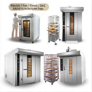 Precio de Hornos Rotatorios Eléctricos de 10, 8 y 32 Bandejas para Panadería, Pan Industrial a Gas Comercial, Panaderos en EE. UU. e Italianos - Product Image 5
