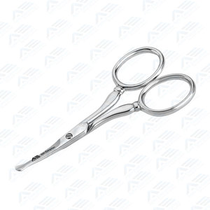 Logo personnalisé Marque privée Ciseaux à sourcils droits et pointus de haute qualité Ciseaux à ressort en acier inoxydable multicolore de haute qualité - Product Image 2