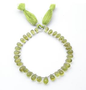 Impresionante Collar de Peridoto Verde en Forma de Lágrima con Piedras Naturales - Product Image 3