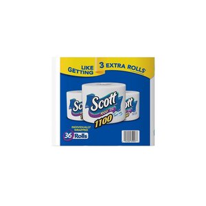 Scott 1100 1-Ply Toilet Paper 1100 <b>Sheets</b>/Roll, 36 Rolls - Product Image 5