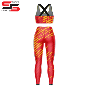 ชุดโยคะสำหรับเล่นกีฬาและบราเอวสูงพิมพ์ซับลิเมชัน2ชิ้นออกแบบได้ตามต้องการ - Product Image 4