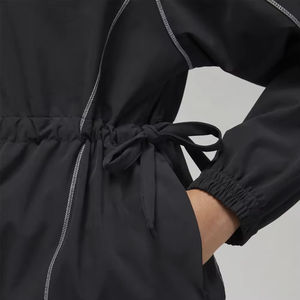 Ensemble survêtement femme grande taille hiver 2026, coupe-vent, blocs de couleur, fermeture éclair, veste de survêtement à capuche, col à fermeture éclair, design de fermeture éclair sur le devant, pantalon court - Product Image 3