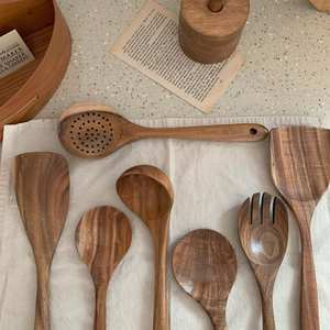 Juego de Utensilios de Cocina de Madera Ecológicos Viet Fargimex de 7 Piezas con Diseño Apto para Lavavajillas - Product Image 2