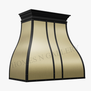Campana Extractora de Cocina y Chimenea de Metal Latón Dorado, de Alto Estándar, con Acabado Moderno Antiguo, para Montaje en Pared, para Isla de Cocina y Chimenea - Product Image 6