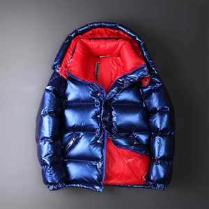 Chaqueta acolchada personalizada para hombre de calle alta 2025, abrigo grueso brillante blanco de invierno de Canadá 90%, cierre de cremallera, servicio OEM de alta calidad - Product Image 5