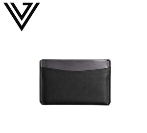 Cartera de cuero de doble tono con bloqueo de RFID delgada Unisex de lujo, diseño abierto elegante para hombres y mujeres, longitud corta duradera - Product Image 2
