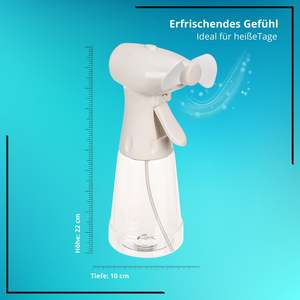 Handheld <b>Mini</b> Portable Water Mist Fan Spray <b>Bottle</b> Three-Speed Air Cooling Humidifying Battery Electric Options Car Household - Product Image 2