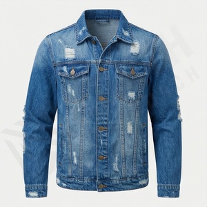 Chaqueta Vaquera para Mujer, de Algodón, Diseño Desgastado y Roto, Manga Larga, Corte Ajustado, Cuello Camisero, Prenda Exterior Informal para Otoño e Invierno - Product Image 1