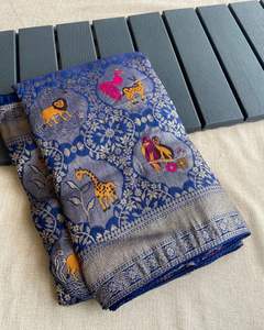 Royal Look Último Exclusivo Más Moderno Precioso Impresionante Diseñador Indio Banarasi Seda Saree Superventas Fiesta Ropa Nupcial - Product Image 4