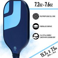 Pala de Pickleball Ligera de 5 Días de Garantía, Fabricada por OEM, para Principiantes, Fácil Control, Fibra de Carbono, Núcleo de EVA, Punto Dulce Grande, Venta al por Mayor