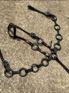 Ensemble collier et rênes de poitrine de Headstall en cuir occidental de fournisseur indien disponibles à la vente d'Inde - Product Image 5