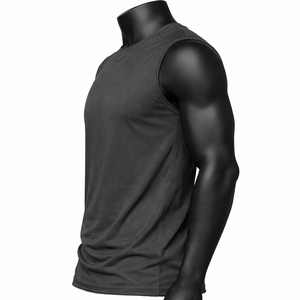 Camiseta Deportiva Personalizada sin Mangas para Hombre, Ajustada, Transpirable, para Gimnasio, Venta al Por Mayor OEM - Product Image 3