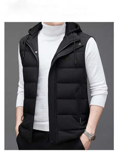 OEM Unisex Lightweight Canvas Puffer Vest Custom Made Water-Resistant and Packable for Winter New Design Men's Jacket - Product Image 6