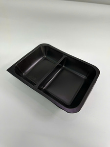 Petit ensemble de 2 barquettes transparentes en PET, barquettes pratiques et sans danger pour les aliments, adaptées pour l'emballage de nouilles, de sushis et de hamburgers à emporter - Product Image 3