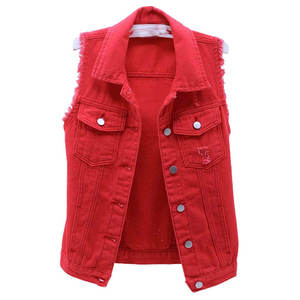 Gilet en jean respirant de qualité supérieure pour femmes, mode décontractée, vêtements d'extérieur multi-poches, service OEM, gilet en jean pour femmes - Product Image 1