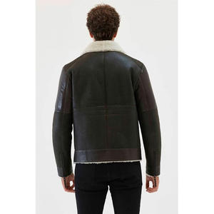 Venta al por mayor nueva moto básica de moda hombres y mujeres Otoño Invierno cremallera motocicleta cuero chaqueta de invierno para hombre - Product Image 6