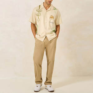 Pantalon chinos Slim Fit élégant pour hommes de haute qualité Logo personnalisé imprimé taille moyenne Style droit avec coupe Premium - Product Image 3