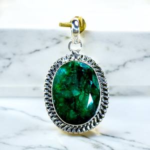 จี้เงินแท้925อัญมณีมรกต - Product Image 1