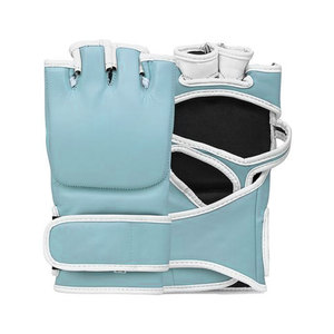 Gants d'entraînement demi-doigts en gros, gants MMA en cuir véritable avec logo personnalisé pour jeunes - Product Image 4