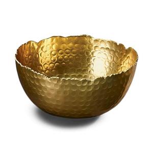 Bol à riz en acier texturé moderne et en laiton, vaisselle décorative pour les fêtes, bol à fruits, plat à chocolat, vente en gros - Product Image 4