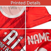 Camiseta de Fútbol Unisex para Todas las Temporadas, Diseño Retro, 100% Poliéster, Secado Rápido, Personalizable