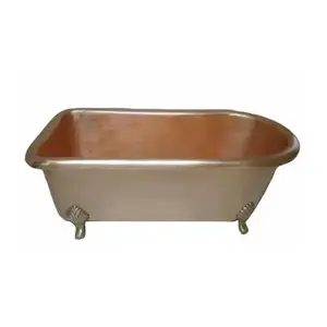 批发价印度制造的大型浴室用品100% 铜浴缸以合理的价格出售