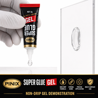 Colle acrylique super puissante 3g en tube d'aluminium, adhésif instantané sans goutte pour cuir, chaussures, bois, verre, emballage