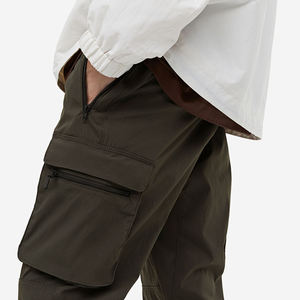 Pantalon et pantalon à logo personnalisé pour hommes avec cordon de serrage élastique de différentes couleurs unies - Product Image 4