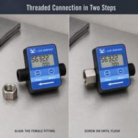 Capteur de débit de carburant DIJIANG 1/2'' DN15 filetage G, compteur de débit de carburant diesel numérique à turbine électronique à impulsions 5 à 600 L/H avec écran LCD
