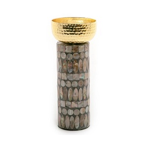 Bol de service à chocolats en acier inoxydable avec support à vadrouille Bol à fruits secs de forme ronde de taille personnalisée par les arts à la maison - Product Image 4