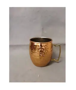 2025 Precio al por mayor Taza de cobre Diseño de tendencia Taza para beber cerveza y agua hecha a mano Uso para el hogar y el bar a granel - Product Image 1