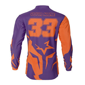 Maillot de Motocross pour hommes de haute qualité manches longues personnalisable vêtements de sport de moto pour adultes respirant grande taille nom de l'équipe de course - Product Image 4