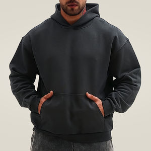 Sweat-shirts à capuche sport pour hommes sur mesure, poids lourd, de haute qualité, en coton tricoté, sweat-shirts décontractés d'automne, fabricant de sweat-shirts à capuche - Product Image 3