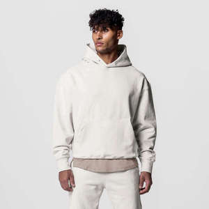 Wholesale Custom High Quality 100% Cotton Thick <b>Hoodie</b> and Joggers Set Plus Size Sport Sweatsuit Tracksuit for Men - Product Image 3