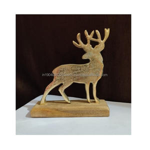 Adorno Metálico 2026 Más Vendido, Escultura Festiva de Regalo con Base de Madera para Decoración del Hogar y Suministros para Fiestas - Product Image 2