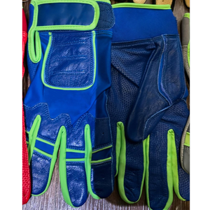 Guantes de bateo de béisbol de cuero genuino profesional Diseño de logotipo personalizado Tamaños de colores personalizables Ligero Durable para Unisex - Product Image 1