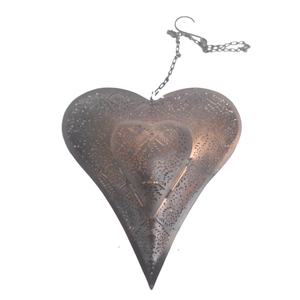 Design moderne Tenture murale en fer et métal Flocon de neige décoratif lavage blanc pour la maison et la décoration de Noël Ornement fait à la main - Product Image 2