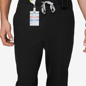 Hospital Men's <b>Scrub</b> <b>Tops</b> Cotton Polyester Spandex Stretchy Seamless Fusing Soft Comfortable Uniform Sets - Product Image 6