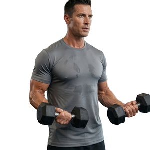 Camiseta OEM Personalizada con su Propio Logotipo, Camiseta Deportiva de Secado Rápido, Transpirable, de Poliéster, para Hombres, para Gimnasio y Fitness - Product Image 1