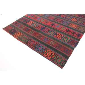 Tapis vintage 6x9,3 pieds, tapis turc, tapis à motifs floraux rouges en laine - Product Image 2