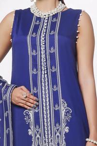 ปากีสถาน2025ดีไซน์ใหม่เป็นมิตรกับสิ่งแวดล้อมระบายอากาศได้ดีของผู้หญิงชาลวาร์ลำลองสำหรับผู้หญิงลายปักสีพื้นแบบซักได้ - Product Image 2