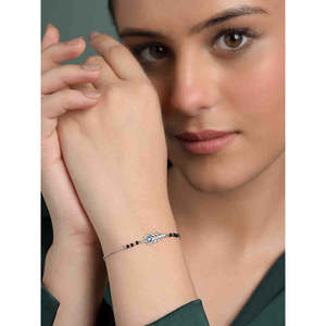 Compre Pulseras Mangalsutra de Plata Pura con Zirconia, Regalo para Esposa - Product Image 3