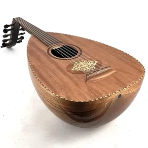 Oud arabe professionnel à 11 cordes et 6 registres, tout en acajou - Lutte orientale fabriquée à la main - Product Image 5