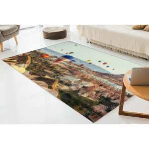 Alfombra Estampada con Paisaje de Globos Aerostáticos en Cappadocia, Regalo Perfecto para Ella, Alfombra de Chenilla - Product Image 3