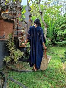 Nuevo Diseño, Bata Kaftan Larga hasta el Suelo para Mujer, 100% Algodón, Tie Dye, Talla Grande, Cintura Natural, Ecológica, de Alta Calidad, para Playa, Verano - Product Image 5