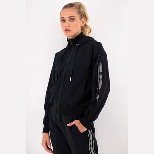 Chaqueta con capucha de lana personalizada para mujer, cremallera, venta al por mayor, ropa deportiva, Sudadera con capucha, ropa informal de alta calidad para mujer, chaqueta de tendencia OEM/ODM - Product Image 3