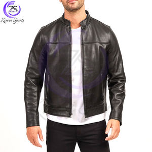 แจ็กเก็ตหนังสำหรับผู้ชายเสื้อแจ็กเก็ตหนังสำหรับฤดูหนาวแบบมีซิปเต็มกระเป๋าด้านข้างดีไซน์ไม่ซ้ำใคร - Product Image 4